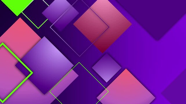 Abstract geometric background with layered squares modern gradient design animation