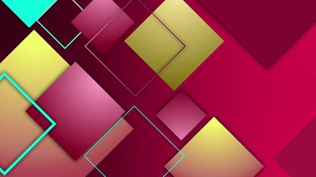 Abstract geometric background with layered squares modern gradient design animation