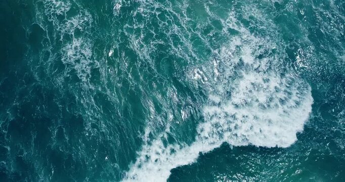 Top view scene of water surface with ripples