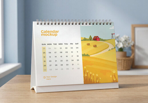 Desk Calendar Mockup