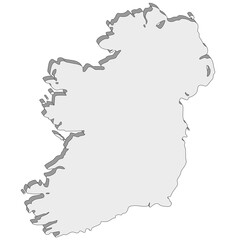 3D map dimension - continent Europe Ireland © badrpost