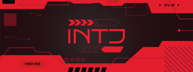 Futuristic Mecha Gaming Wallpaper with Black and Red Featuring High-Contrast Aesthetic. © Trivic