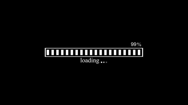Monochrome loading progress bar minimal animation