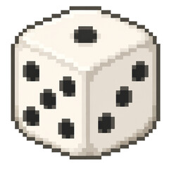Fototapeta premium Dice Pixel Art Icon
