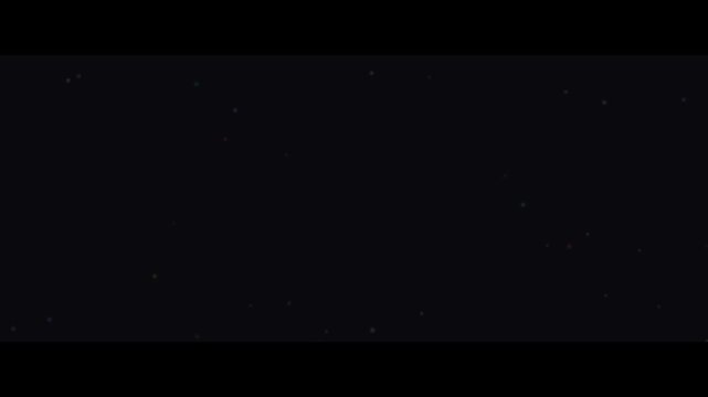The End Text Formed by Colorful Glowing Particles Animation on Black Background Motion Graphic for Film Closing Outro Credits Video Ending