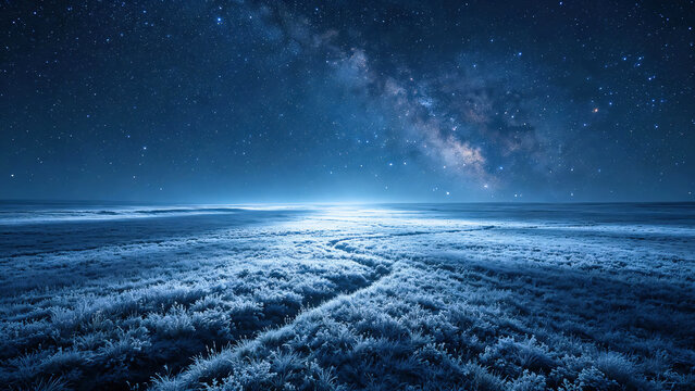 Starry Night Over Calm Water