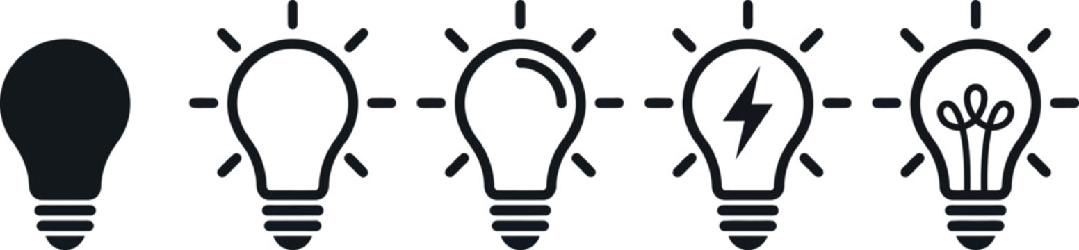 Evolution of Ideas Light Bulb Concept Illustration