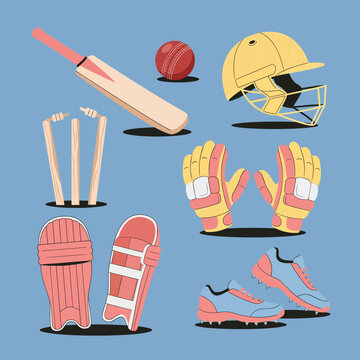 Cricket Game Equipment And Accessories Set