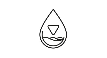 Fototapeta premium Water Drop Eco Friendly Symbol Icon.