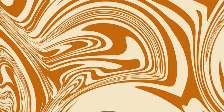 Swirl Caramel Pattern. Vector Splash Caramel Sauce Background. Swirl Peanut Butter Texture. Toffee and Milk Pattern. Liquid Chocolate Bg