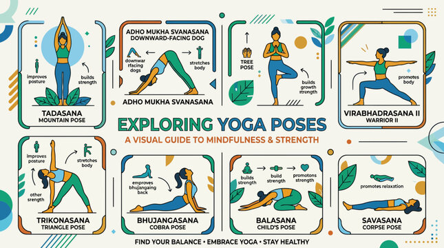 Exploring Yoga Poses: A Visual Guide to Mindfulness & Strength