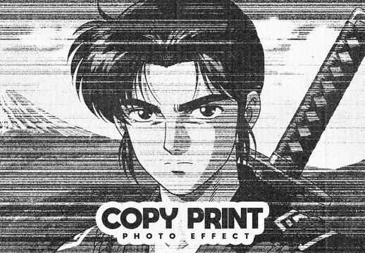 Copy Print Photo Effect Template