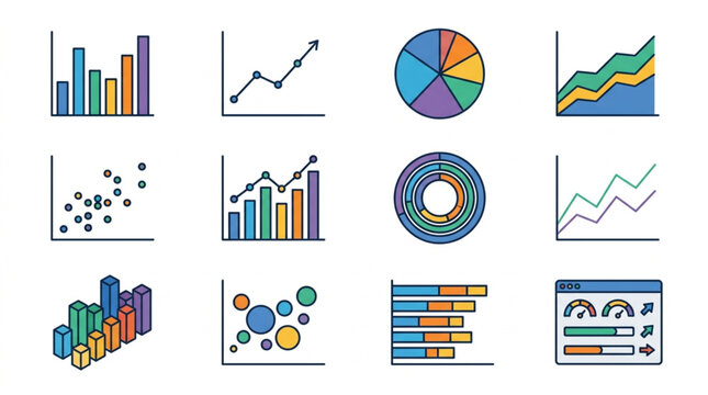 Collection of various business and data charts and graphs.