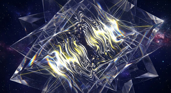 時空の干渉波（Interference Waves of Space-Time）と因果律の幾何学的収束 / Abstract Visualization of Space-Time Interference Waves and Causal Nexus