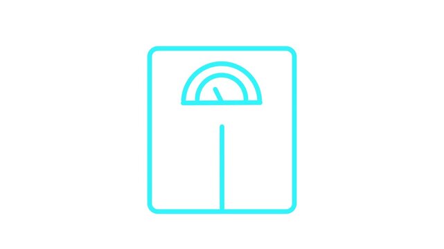 weighing scale minimalist stroke animation