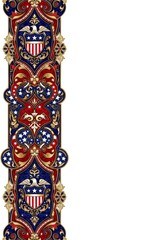 Naklejka premium Patriotic eagle shield border with isolated background for celebratory designs patriotic american