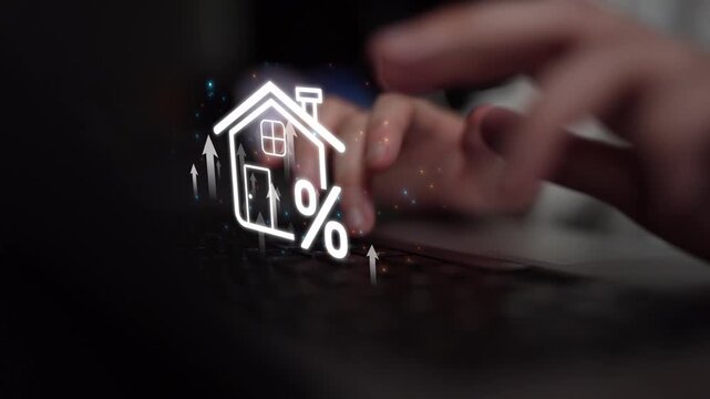 Real estate investment profit illustration showing rising house value, property return, and real estate profit growth. Real estate investment icons highlight ROI in real estate investment. Muxer