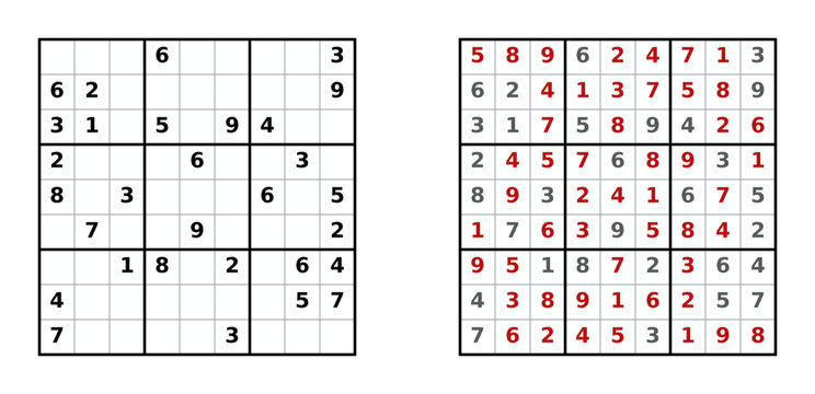 Sudoku puzzle New Year activity