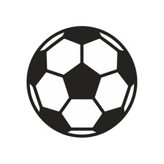 Fototapeta premium A black and white vector icon of a classic soccer ball - ideal for sports graphics, game user interfaces, logo elements, and athletic branding visuals