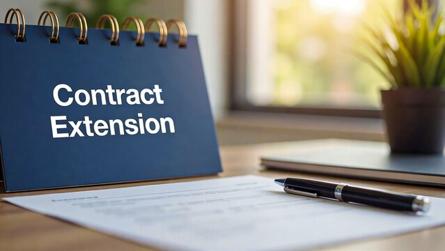 Contract extension business agreement and renewal concept