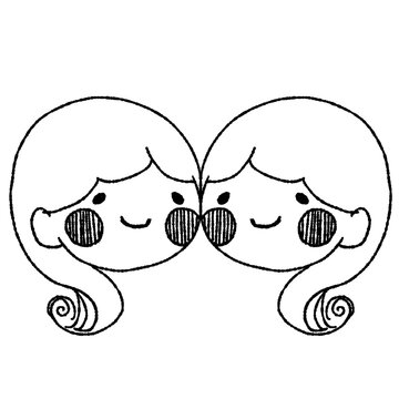 双子座のイラスト