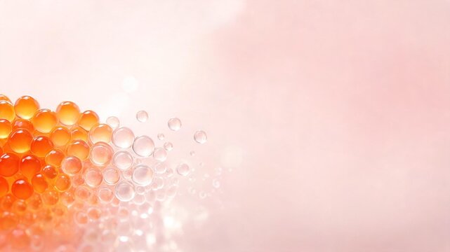 Conceptual transformation from natural origin to skincare formula, referencing PDRN and polynucleotide actives. Warm pastel palette with clean right copy space