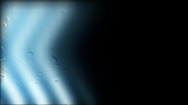 Abstract Blue Light Arrow Beams Through Frosted Fogged Glass Background Loop
