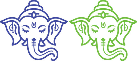 Cartoon monkey face with cross symbol on head vector icon © MelonChandro