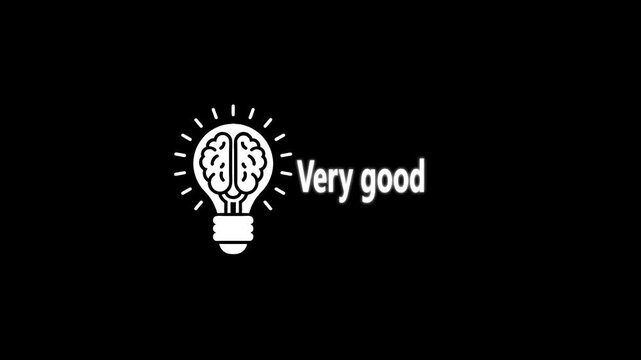 Brainstorming idea concept animation with light bulb and cursor