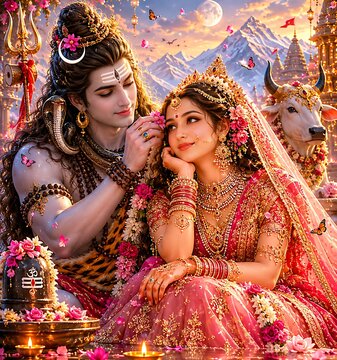 Divine Mahashivratri Pradosh Vrat Masik Shivratri Nishita Kaal Sital Sasthi worship of Bhagwan Shiv Shankar Bhujang Mahadev Bholenath Mahakal Parvati ShivShakti/ Mahesh Navami