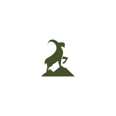 Fototapeta premium Mountain Goat Silhouette Adventure and Outdoor Emblem