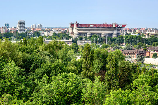 Milano, stadio Meazza, San Siro, visto dal Monte Stella