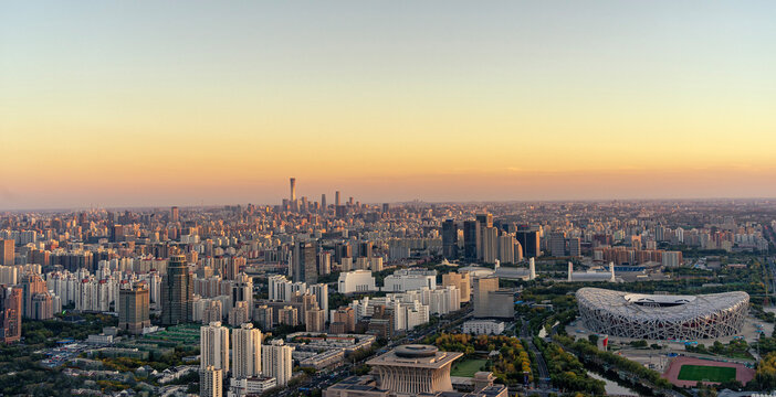 panorama of the beijing city