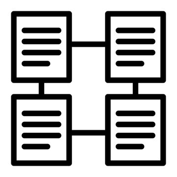 notes organization line icon