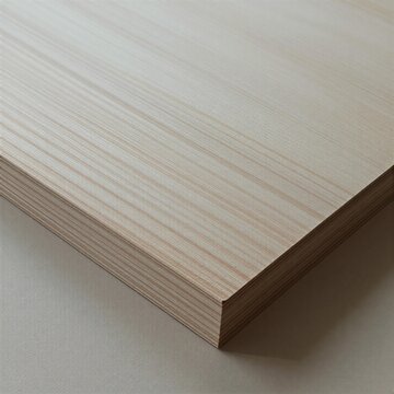 Close up of a beech wood lap joint in a workshop