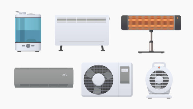 a various climate household devices in set