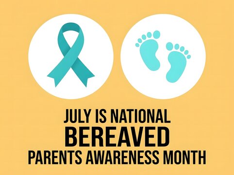 National Bereaved Parents Awareness Month July Support and Remembrance Background
