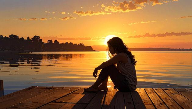 Peaceful Sunset Reflection