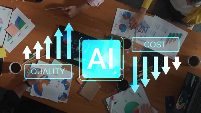 Team Collaboration on Artificial Intelligence Project with Quality and Cost Indicators in Modern Office Setting Gluon.