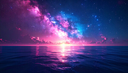 Pink Galaxy Reflection