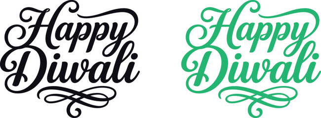 Happy diwali wishes and greetings in elegant calligraphy © MD Rubel