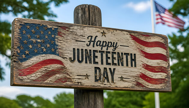 Juneteenth Independence Day. Freedom or Emancipation day. Annual american holiday, celebrated in June 19. African-American history and heritage., created with generative ai