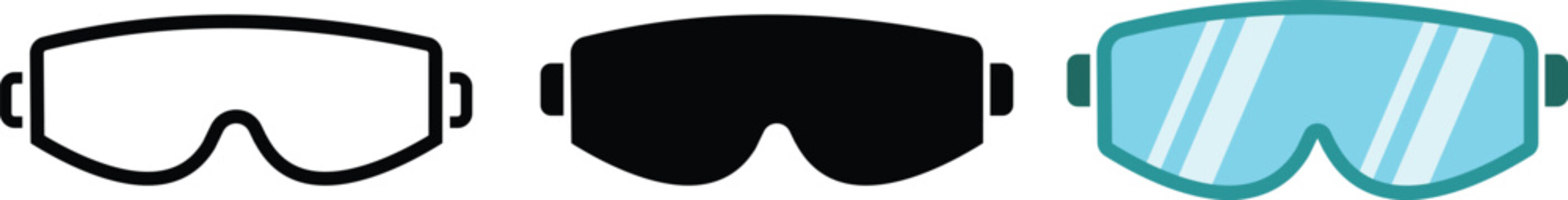 Safety glasses icons. eye protection icon vector illustration. Protective Eyewear sign. protective eyewear icons. industrial safety equipment