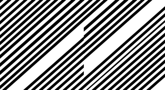 Abstract black and white diagonal stripes geometric pattern background