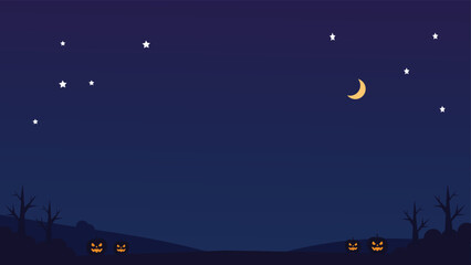 Serene Crescent Moon and Stars Night Background © EPIZON DESIGN
