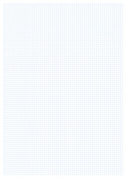 Blank Engineering Graph Paper Vector Template: Scripted Content Quad Ruled 5x5 Grid Lined Sheet, Math Blueprint And Technical Science Notebook Interior