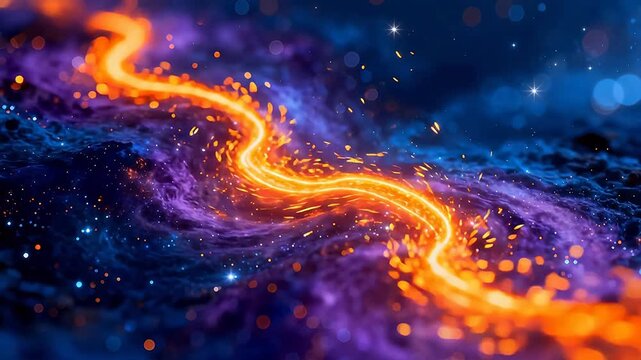 Cosmic swirl of light and stars
