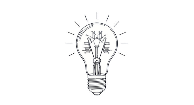 Smart Technology Light Bulb Vector Illustration