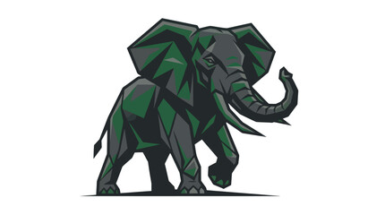 Geometric Elephant Vector Illustration © Dongane