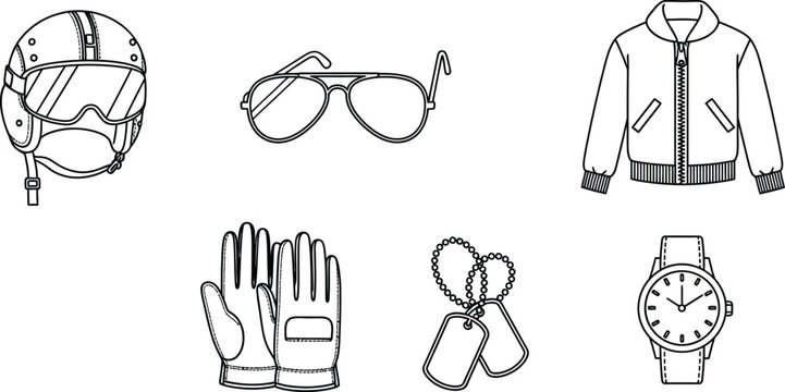 Biker gear, motorcycle accessories, aviator style